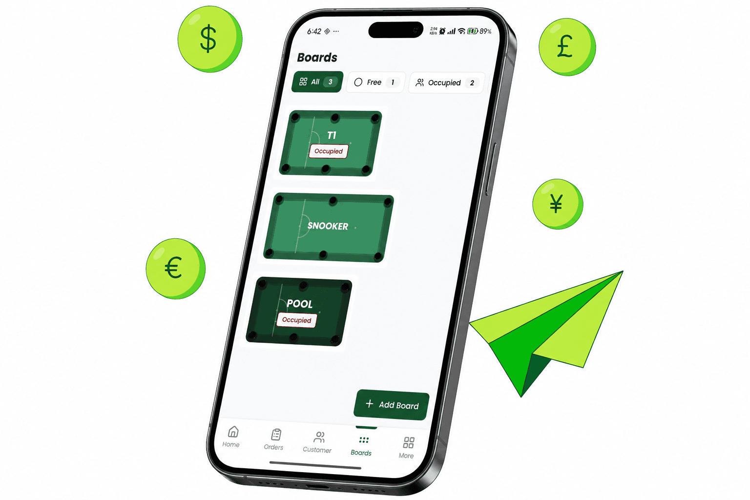 CuePos app on a phone with sales insights